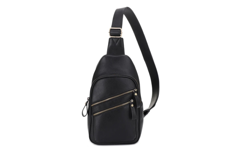 Jessie And James Jessie and James Jeannie Concealed Carry Lock and Key Sling Shoulder Backpack, Black